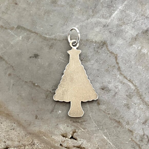 VTG Sterling Silver 925 Multicolored Enamel Christmas Tree Charm Pendant - Picture 12 of 16